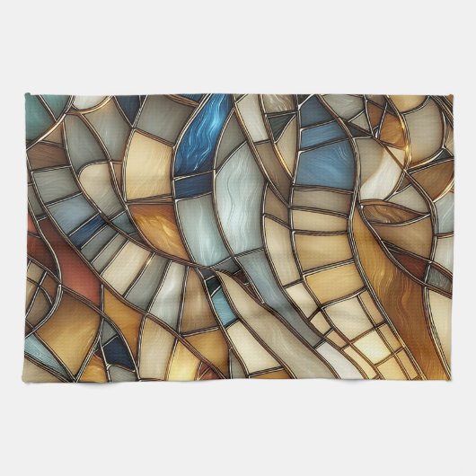 Glas in lood Waves Theedoek (Horizontaal)