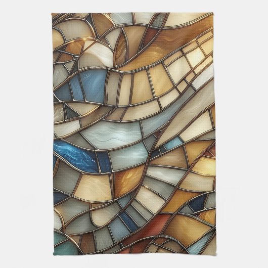 Glas in lood Waves Theedoek (Verticaal)