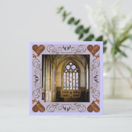 Glas in lood Weddenschap Kaart (Staand voorkant)