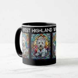 Glas in lood Westies Mok