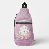 Glas in lood White Samoyed Dog Sling Bag (Voorkant)
