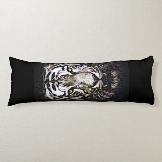 Glas in lood White Tiger Lichaamskussen (Voorkant)