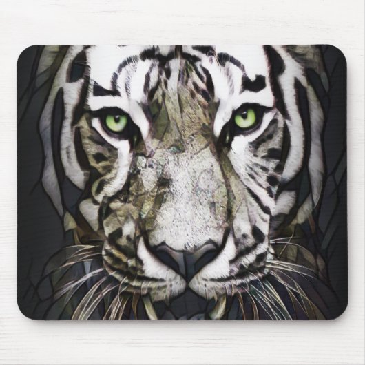 Glas in lood White Tiger Muismat (Voorkant)