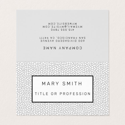 Glas in lood White Visitekaartje (Buitenkant ongevouwen)