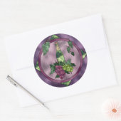 Glas in lood Wijnliefde Ronde Sticker (Envelop)