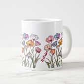 Glas-in-lood-wildbloem Grote Koffiekop (Voorkant rechts)