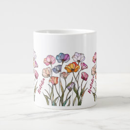 Glas-in-lood-wildbloem Grote Koffiekop