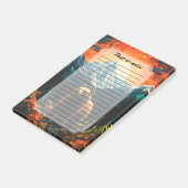 Glas-in-lood-Wildlife-Berg-Zonsondergang-Beer Post-it® Notes (Schuin)