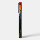 Glas in lood Wildlife Mountain Sunset Beer Case-Mate iPhone Case (Achterkant / Links)