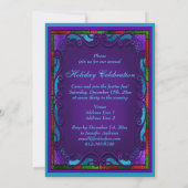 Glas in lood Window Angel-kerstfeest Kaart (Achterkant)