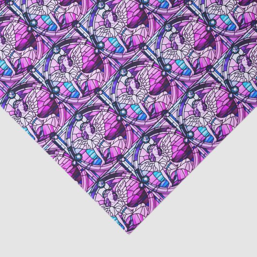 Glas in lood Window Christmas Angel Tissuepapier (Detail)