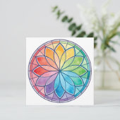 Glas in lood Window Design Wenskaart leeg Feestdagenkaart (Staand voorkant)