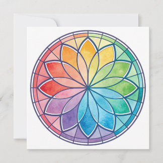 Glas in lood Window Design Wenskaart leeg Feestdagenkaart