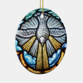 Glas in lood Window Dove Ornament (Rechts)