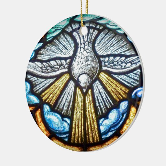 Glas in lood Window Dove Ornament (Links)