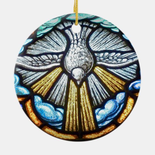 Glas in lood Window Dove Ornament (Achterkant)