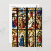 Glas in lood Window in Keulen, Duitsland Briefkaart (Voorkant / Achterkant)