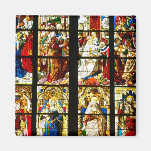 Glas in lood Window in Keulen, Duitsland Magneet (Voorkant)