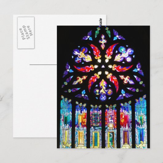 Glas in lood Window in Schotland Briefkaart (Voorkant / Achterkant)