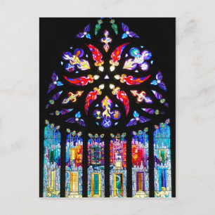 Glas in lood Window in Schotland Briefkaart