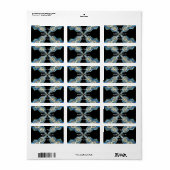 Glas in lood Window Kaleidoscoop 16 Etiket (Full Sheet)