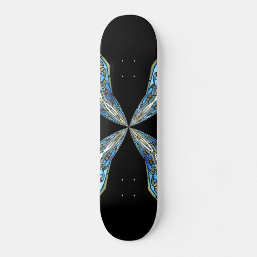 Glas in lood Window Kaleidoscoop 16 Skateboard (Voorkant)