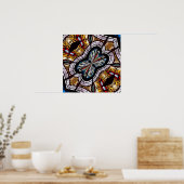 Glas in lood Window Kaleidoscoop 22 Poster (Keuken)