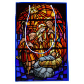 Glas in lood Window Natitivity-kerstcadeau Medium Cadeauzakje (Voorkant)