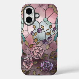 Glas in lood Window Rozen iPhone 16 Hoesje