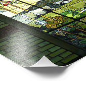 Glas in lood Window Sunrise en Garden Foto Afdruk (Hoek)