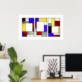 Glas in lood Window Tryptych Theo Van Doesburg Poster (Thuiskantoor)