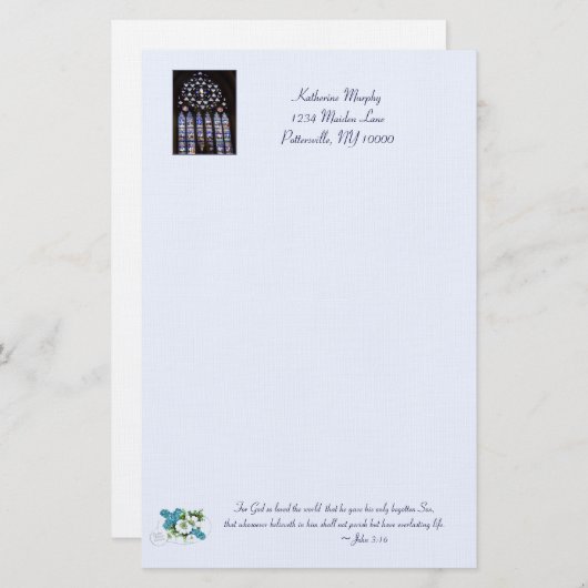 'Glas in lood Windows' Easter Stationery Briefpapier (Voorkant / Achterkant)