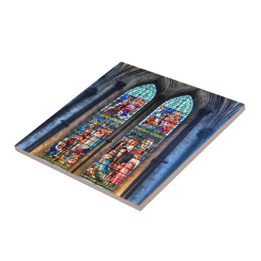 Glas in lood Windows, Salisbury Cathedral, VK Tegeltje (Zijkant)