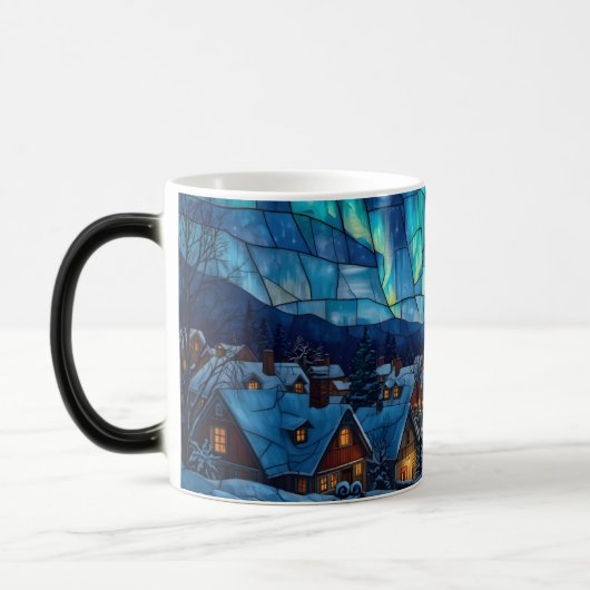 Glas-in-lood Winterdorp Magische Mok (Links)