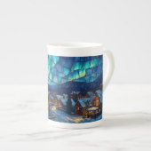 Glas-in-lood Winterdorp Porselein Kop (Voorkant rechts)