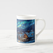 Glas-in-lood Winterdorp Porselein Kop (Rechts)