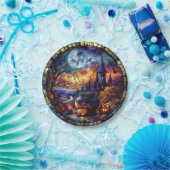 Glas in lood Witch's Cauldron Papieren Bordje (Feest)