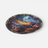 Glas in lood Witch's Cauldron Papieren Bordje (Gekanteld)