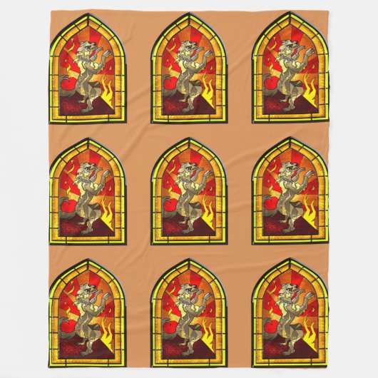 Glas in lood Xenitol Fleece Deken (Voorkant)