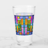 Glas in lood Yellow Daisy (Achterkant)