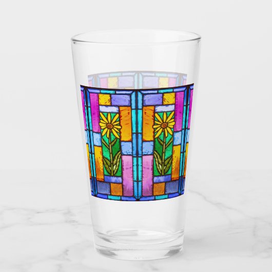 Glas in lood Yellow Daisy (Voorkant)