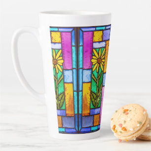 Glas in lood Yellow Daisy Latte Mok