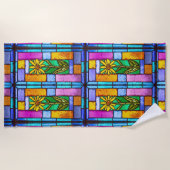 Glas in lood Yellow Daisy Strandlaken (Voorkant)