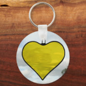 Glas in lood Yellow Love Heart Keychain (Voorkant)
