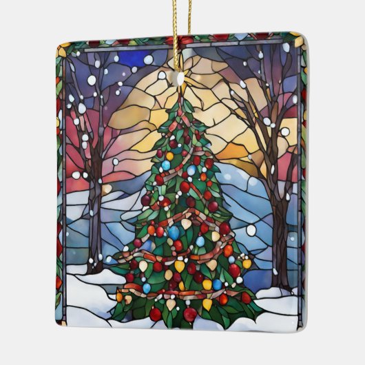 Glas in lood Yule Tree Ornament (Links)