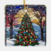 Glas in lood Yule Tree Ornament (Voorkant)