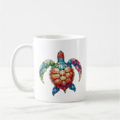 Glas in lood Zee Turtle Koffiemok (Links)