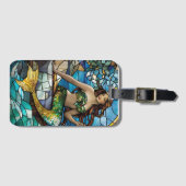 Glas in lood zeemeermin bagagelabel (Voorkant (horizontaal))