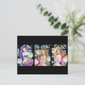 Glas in lood Zeemeermin reeks - Briefkaart (Staand voorkant)