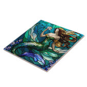 Glas in lood Zeemeermin Tegeltje (Zijkant)